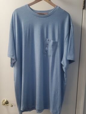 NWT Tommy Hilfiger 2XL light blue Tee Shirt 100% cotton.